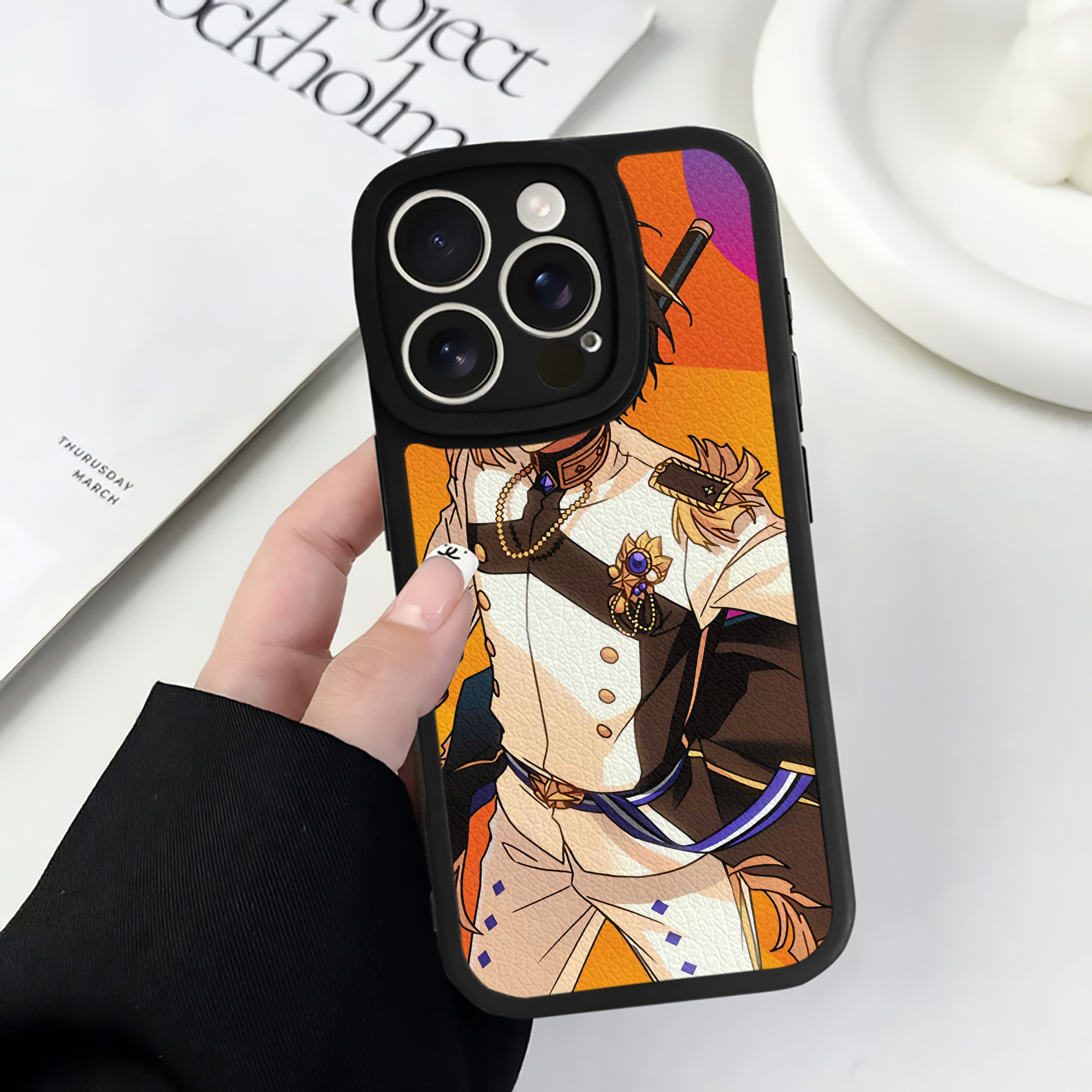 （画像用） あんさんぶるスターズ! Ensemble Stars 【iPhone 16シリーズ対応】シリコンスマホケース（レザー調） 材質：シリコン